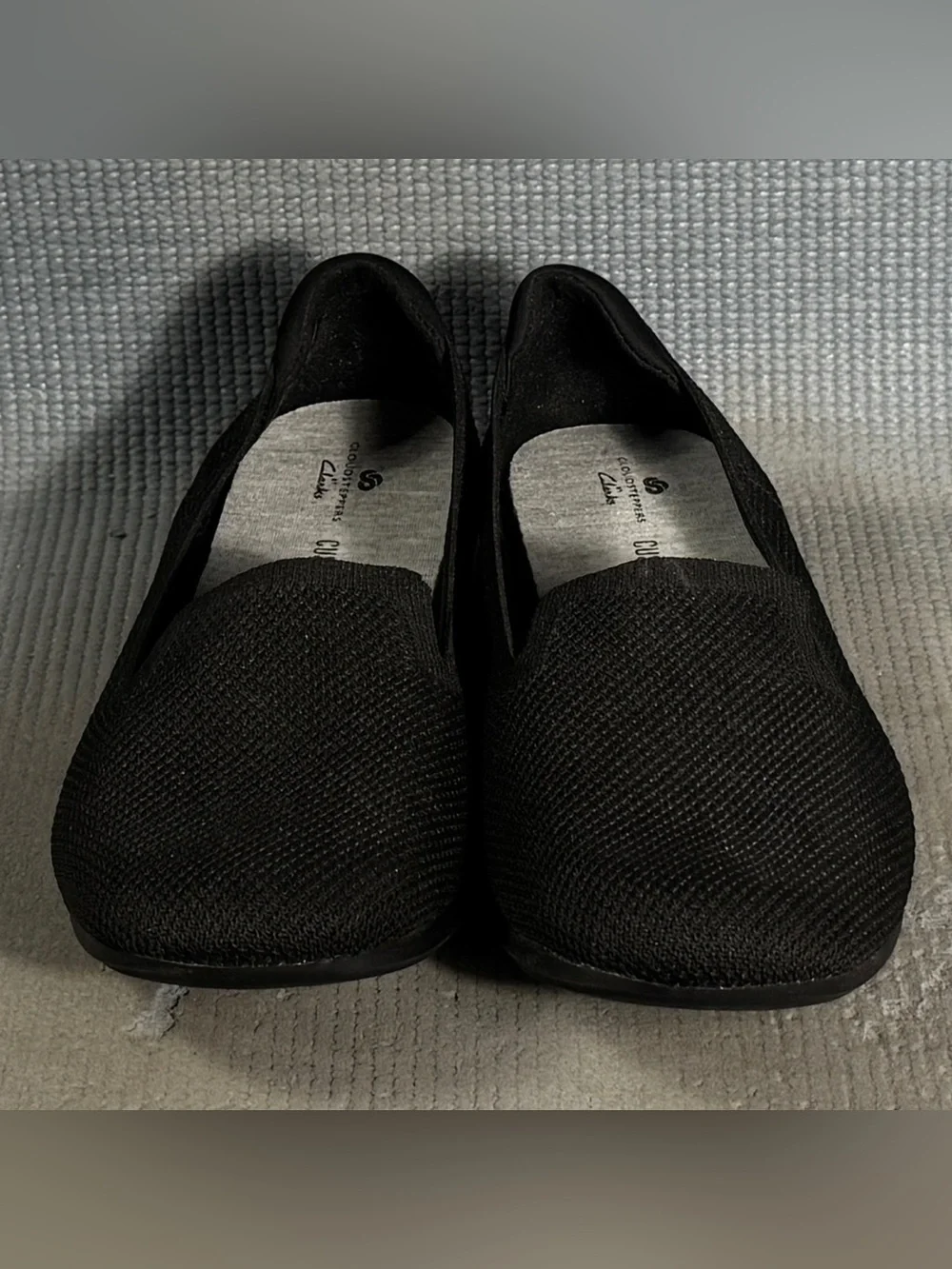Clarks Cloudsteppers Carly Dream Slip On Black Flats Women’s Size 8.5 Wide